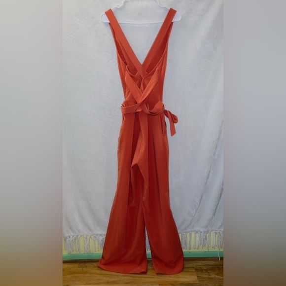 Lovers & Friends X Mark's The Spot Jumpsuit Blood Orange size small - Picture 7 of 8